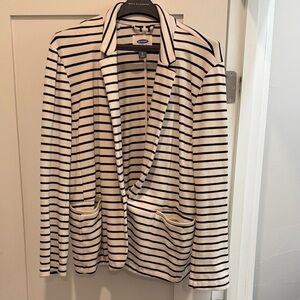 Old Navy Black and White Striped Blazer